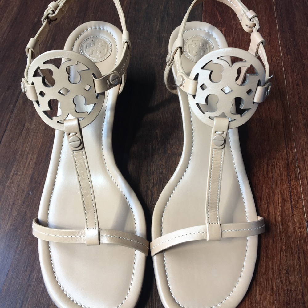 New in Box Tory Burch Miller Wedge Sandals